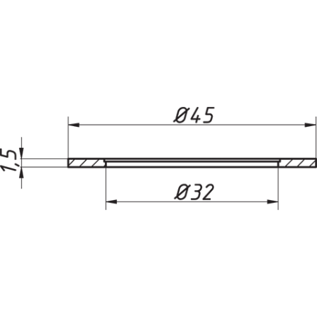 Кольцо уплотнительное (плоское) 45/32 мм, белое (паковка 20шт)