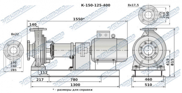 Насос (агрегатированный) К 150-125-400б-с  (30х1500)