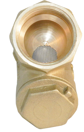 Фильтр косой сетчатый латунный муфтовый Ду 40    (фигура 46Б2нж)