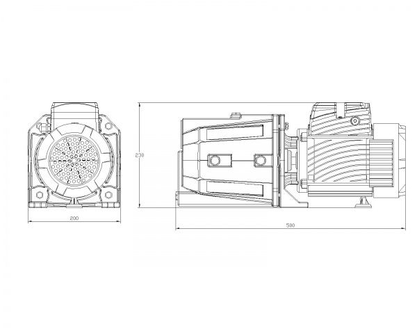 Поверхностный насос JET200 (чугун) (Qmax-7,8 куб.м./час, Hmax-50,5 м., 1500 Вт.)