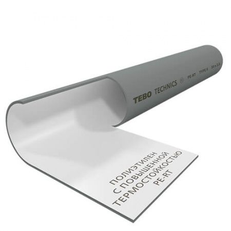 Труба для напольного отопления PE-RT 20х2.0 серая TEBO (бухта 100м)