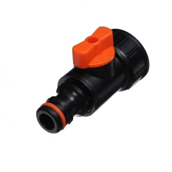 Адаптер (штуцер) с шаровым краном ВР 3/4" для быстроразъемного соединения садовых шлангов, AP 1009