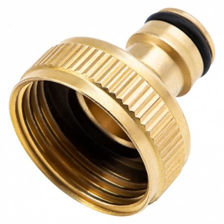 Адаптер (штуцер) ЛАТУННЫЙ на трубу ВР 1" для быстроразъемного соединения садовых шлангов