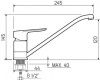 Смеситель РМС для кух. однор., низк.изл SL131-004F-25