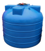 Емкость ПЭ цилиндрическая синего цвета VERT 5000л