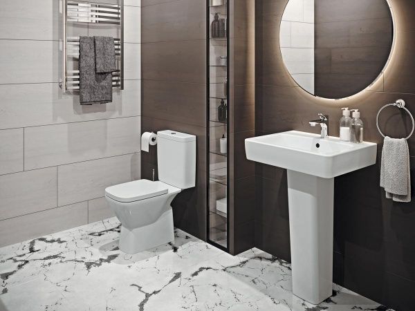 Умывальник "Нео-55" с переливом, без комплекта, 1 отверстие, белый