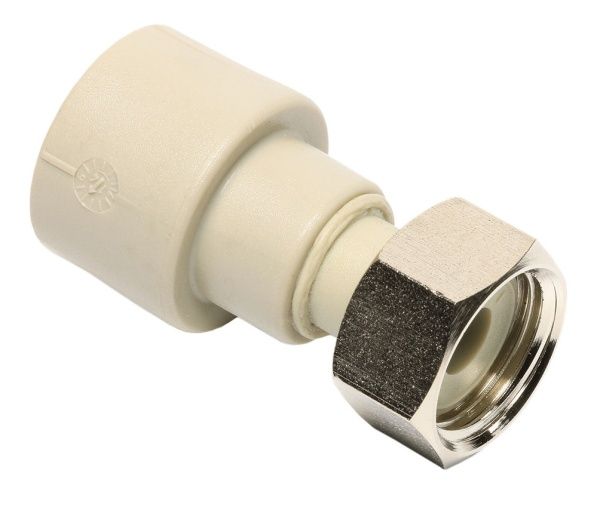 Муфта с накидной гайкой 20х1/2"   (серый) FD  (25/150)