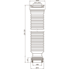 Гофроподвод к унитазу Ду110 L 22-52 см