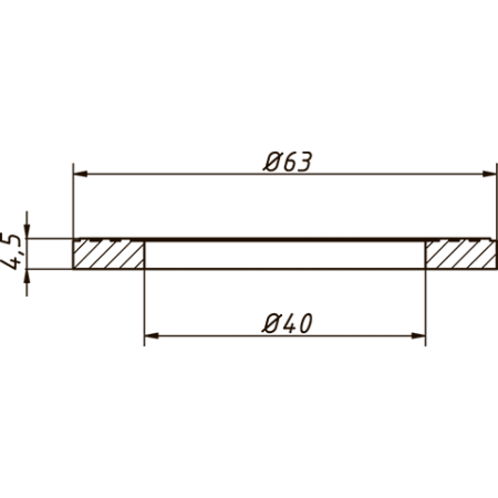 Кольцо уплотнительное (чашки) 63/40 мм, синее