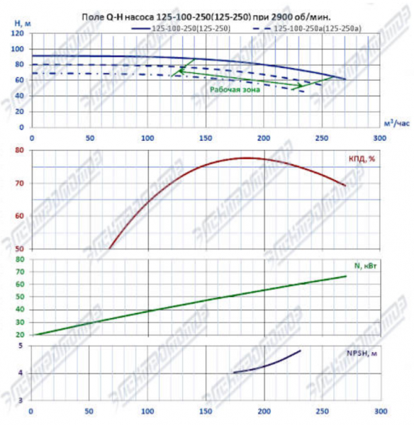 Насос (агрегатированный) К 125-100-250-с  (75х3000)