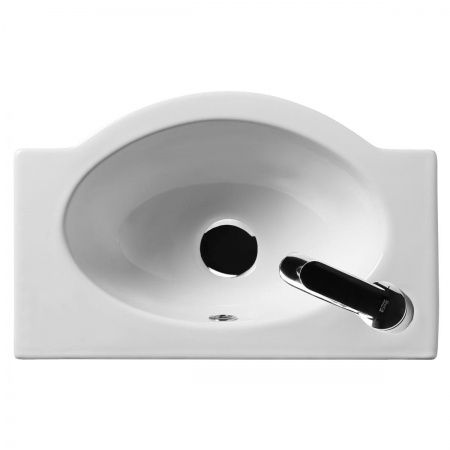 Умывальник "Форум-45" с переливом, без комплекта, 1 ЛЕВОЕ отверстие, белый
