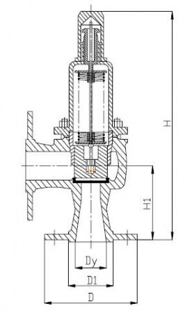 Клапан предохранительный 17с12нж Ду 50  (Рр-4-8)
