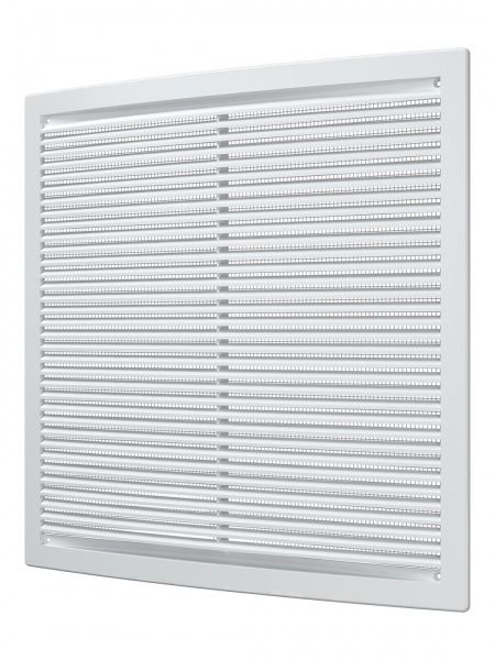 Решетка пластиковая 340х340, белая, сетка