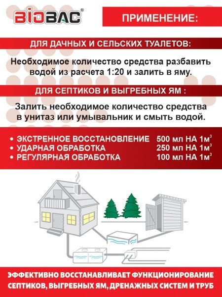 БС для выгребных ям Супер универсал 1л