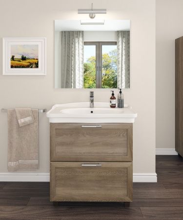 Умывальник мебельный "Модерн-850" с переливом, без комплекта, 1 отверстие, белый