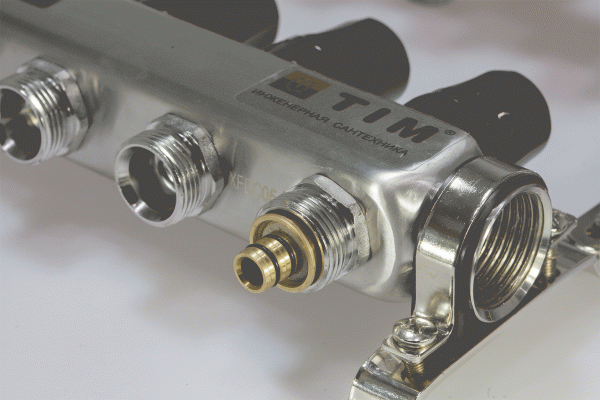 Коллекторная группа с расходомерами KCS5010 10 вых. (н/ж, авт.возд.+дренаж+кронштейны)