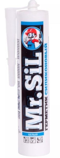 Герметик "Mr.Sil" универсальный силиконовый 280мл. (белый)