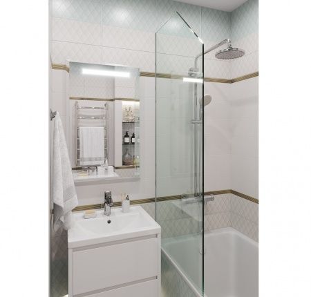 Умывальник мебельный "Фостер-500" с переливом, без комплекта, 1 отверстие, белый