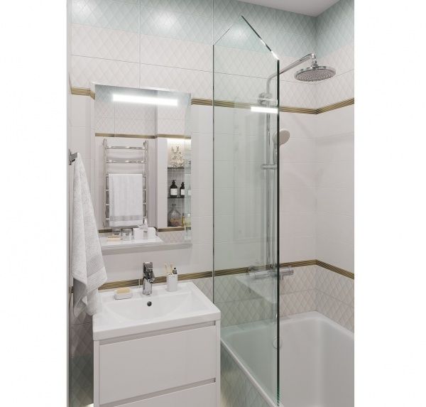 Умывальник мебельный "Фостер-600" с переливом, без комплекта, 1 отверстие, белый