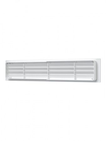 Решетка переточная пластиковая 450х91х40мм, белая (2 штуки)