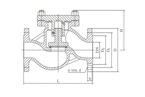 Клапан подъемный 16кч9п (Л 41007) Ду 40, Ру-25 (фланцевый)