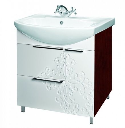 Умывальник мебельный "Элеганс 600" с переливом, без комплекта, 1 отверстие, белый