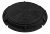 Люк полимерный круглый 30кН (3 тн) 750/730 Черный
