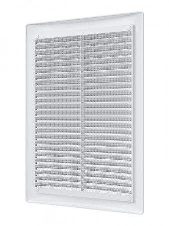 Решетка пластиковая 180х250, белая, сетка