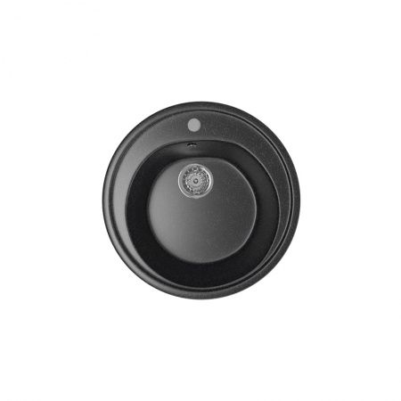 Мойка ML-GM11 круглая, черная, иск.мрамор 500х180мм (308)