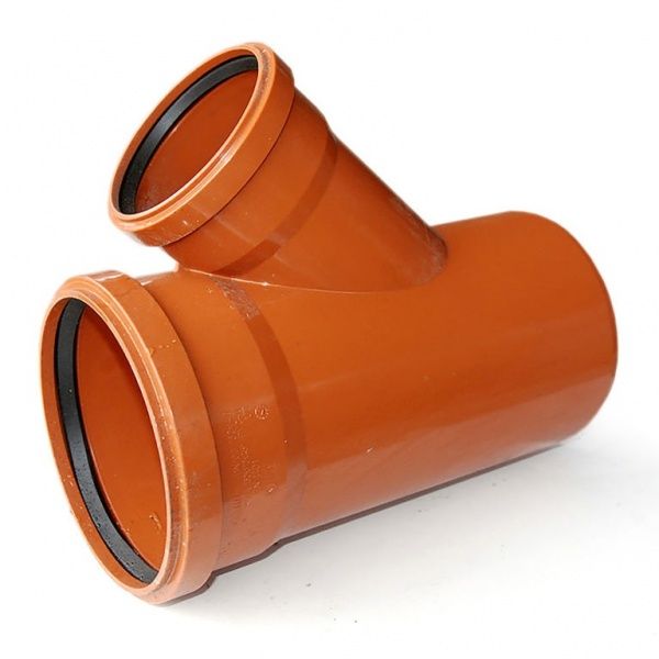Тройник РР канализационный 200х160 (45") (оранж.)