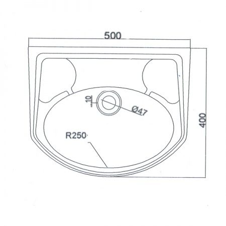 Умывальник "Браво" без комплекта, без отверстия, белый