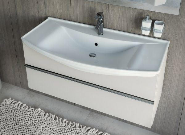 Умывальник мебельный "Стиль-1050" с переливом, без комплекта, 1 отверстие, белый