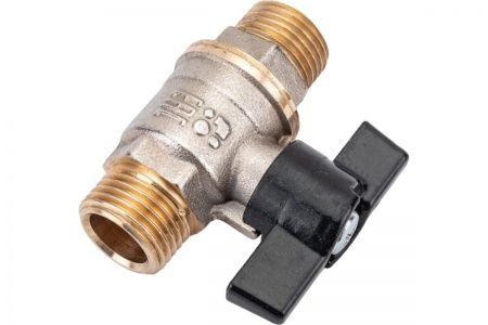 Кран никелированный 11б27п1 Ду 15 резьба/резьба "бабочка"   (серия - ГОСТ)