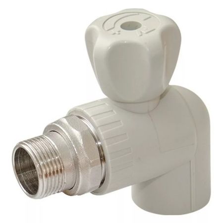 Кран для радиатора угловой 20х3/4"   (серый) FD  (5/50)