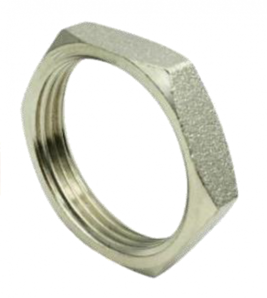 Контрогайка латунная, никелированная Ду 25