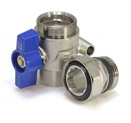 Комплект кранов ПРЯМЫХ с термометром 1" - "Американка " (комплект 2 шт.) TIM