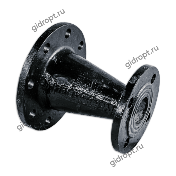 Переход фланцевый ХФ 150х100   L-300мм   (чугун)   Ру10/16