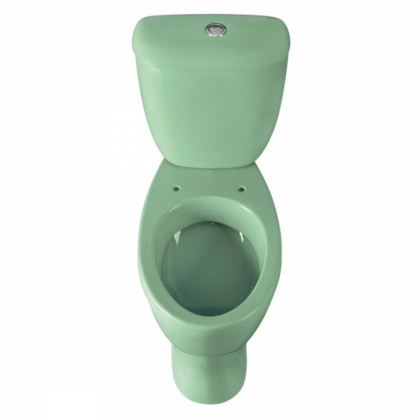 Унитаз "Воротынский" АНТИВСП., зеленый, 1 кн.арм., косой выпуск, нижн.подв., сид.полипр.