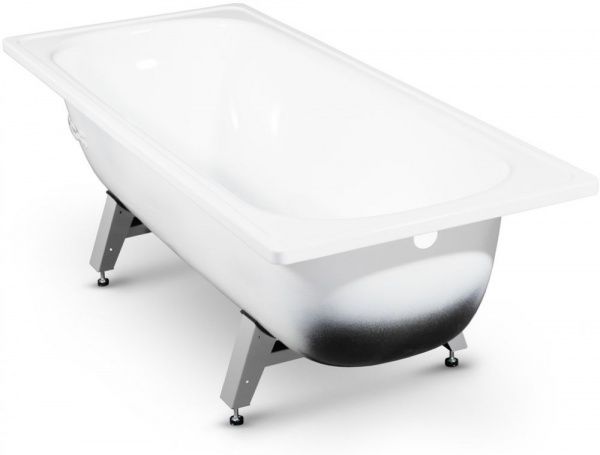 Ванна стальная 150х70см, Белая ANTIKA (Екатеринбург) в комплекте с ножками