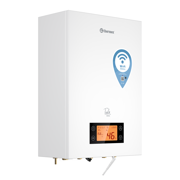 Котел электрический TESLA 12-24 WI-FI (Double) (двухконтурный, 24 кВт, 380В, насос, р/бак, ЖК диспл)