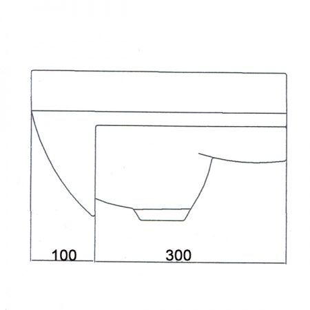 Умывальник мебельный "Браво 50" без перелива, без комплекта, 1 отверстие, белый