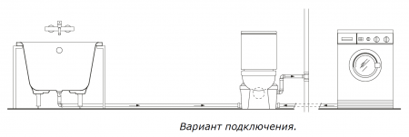 Канализационная установка Compact Lift 600 нж. (600 Вт, Qмакс - 150 л/мин; Нмакс - 9,5 м)
