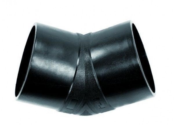 Отвод 45* удлиненный 160мм, SDR11 (ПЭ спигот, литой)