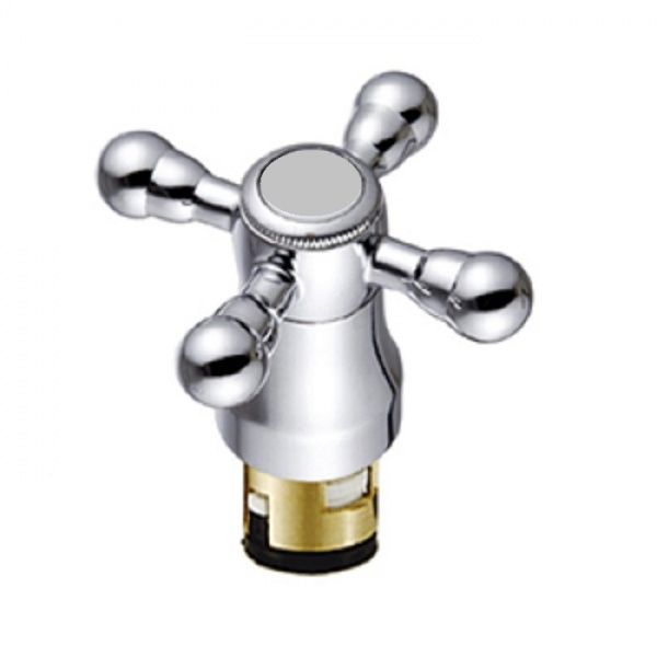 Кран букса с махов. М18х1 керамика, крест металл (ПАРА)