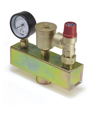 Группа безопасности котла TIM квадратная труба (3 Bar, 1", до 50 кВт)