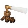 Кран латунный, пробко-спускной 10б8бк1 Ду 20