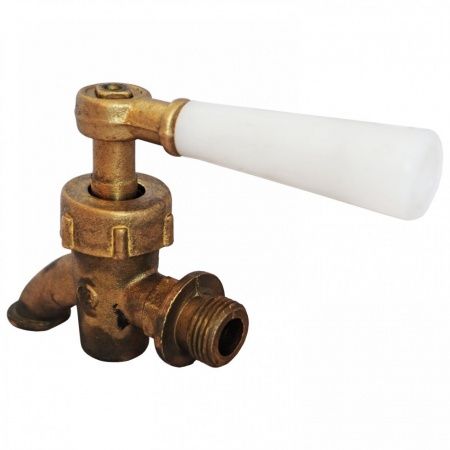 Кран латунный, пробко-спускной 10б8бк1 Ду 20