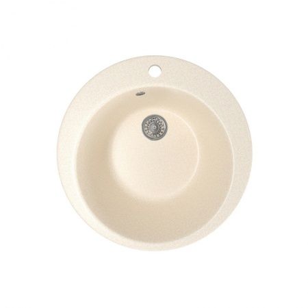 Мойка ML-GM13 круглая, бежевая, иск.мрамор 495х190мм (328)