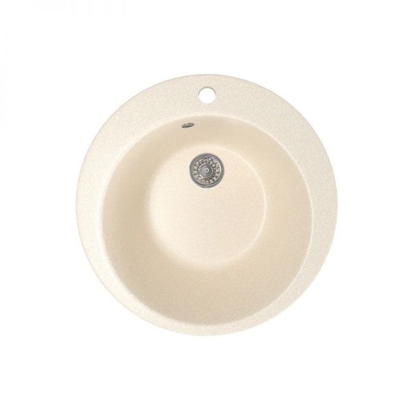 Мойка ML-GM13 круглая, бежевая, иск.мрамор 495х190мм (328)