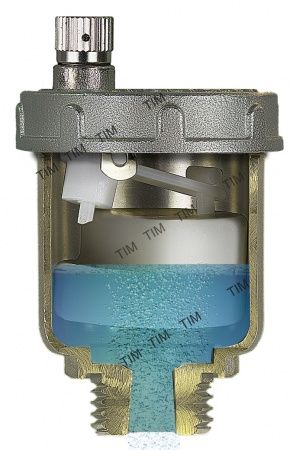 Воздухоотводчик латунный автоматический 1/2" УГЛОВОЙ (хромированный)